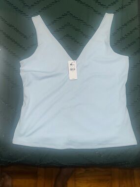 Express Women's V-Neck Sleeveless Tank Top - Light Blue